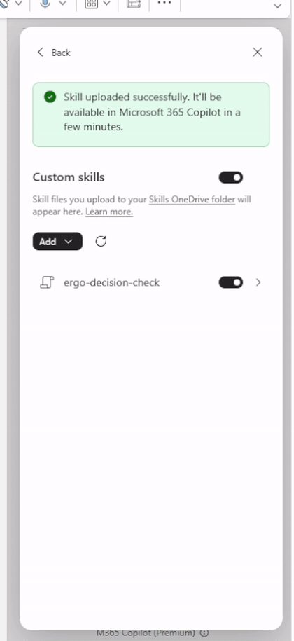 Reading the description and instructions of the skill